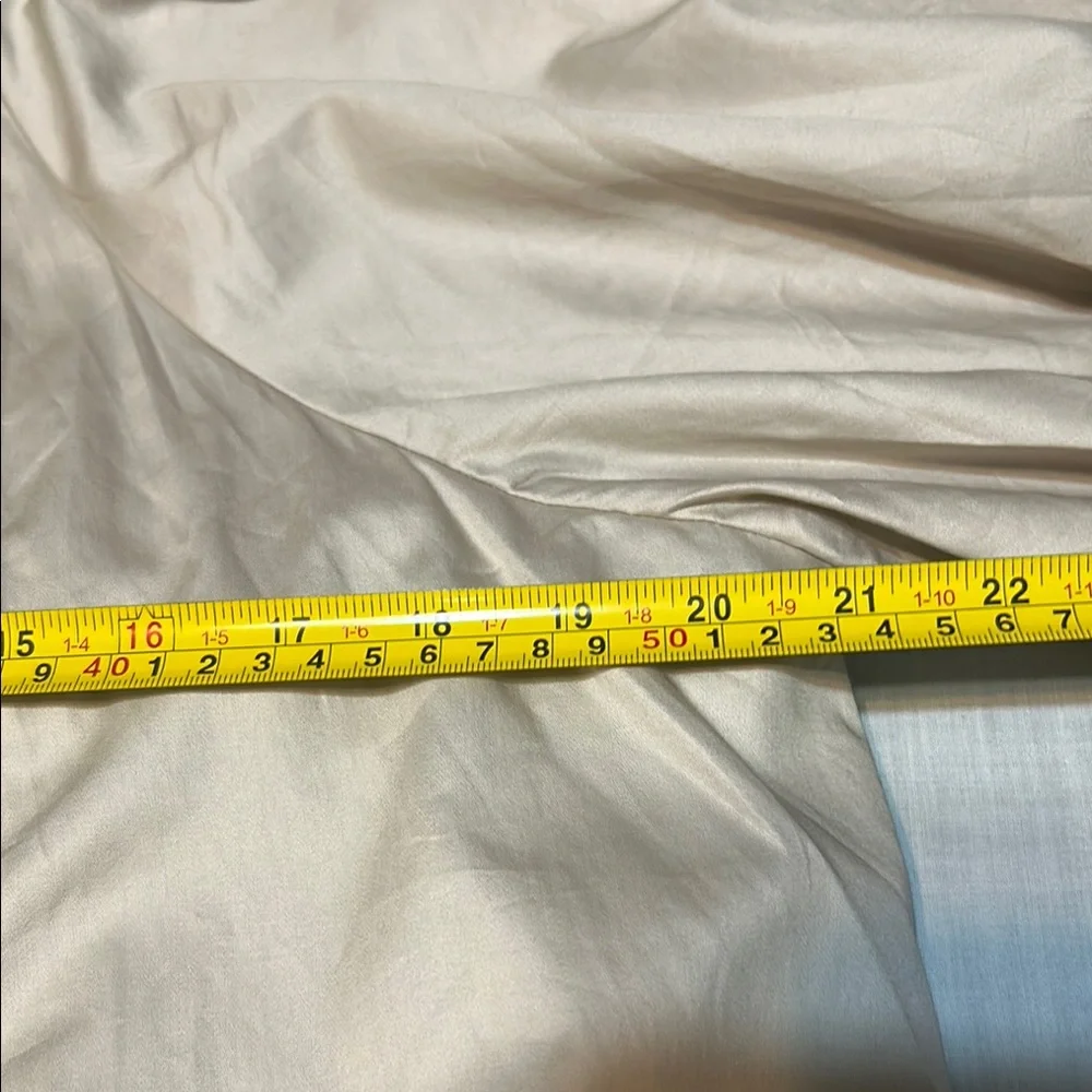 NWOT. Aje Novella Mini Smock Dress. Stylish Beige Dress with Ruffle Hem - Picture 13 of 13